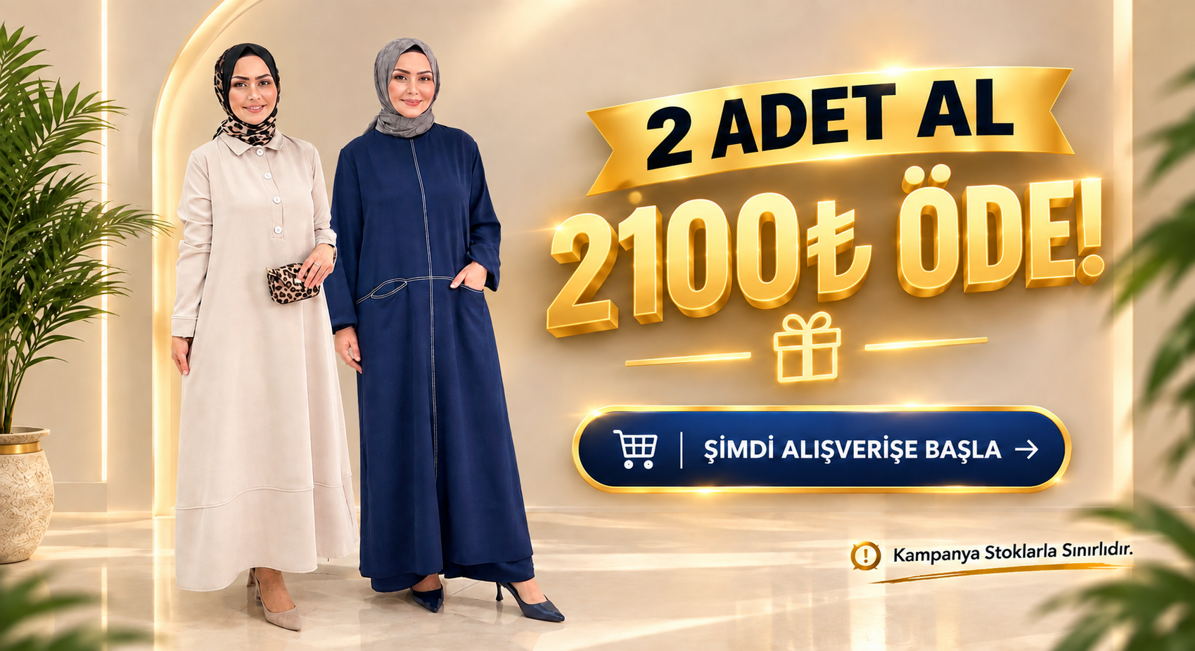 İki Al 2100₺ Öde!
