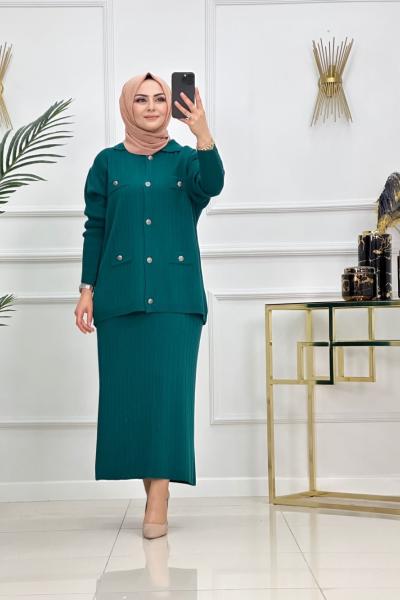 AYBÜKE ETEKLİ TAKIM-PETROL YEŞİLİ Petrol Yeşili