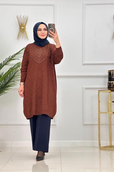 YASMİN TUNİK-KAHVERENGİ Kahverengi