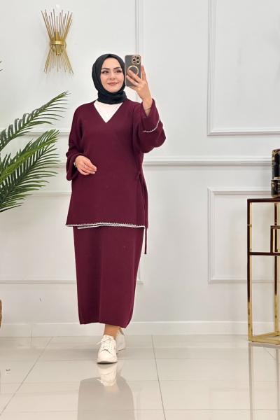 MİMOZA TAKIM-BORDO Bordo