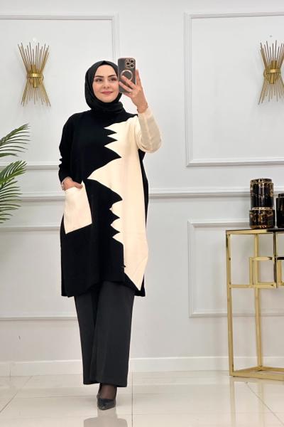 AHSEN TUNİK-SİYAH Siyah