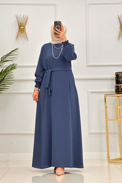 CEYLİN ELBİSE-İNDİGO MAVİ İndigo mavi