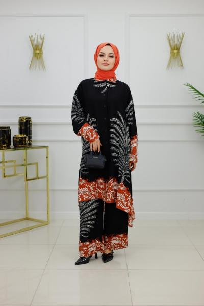 GAMZE VİSKON ELBİSE-SİYAH