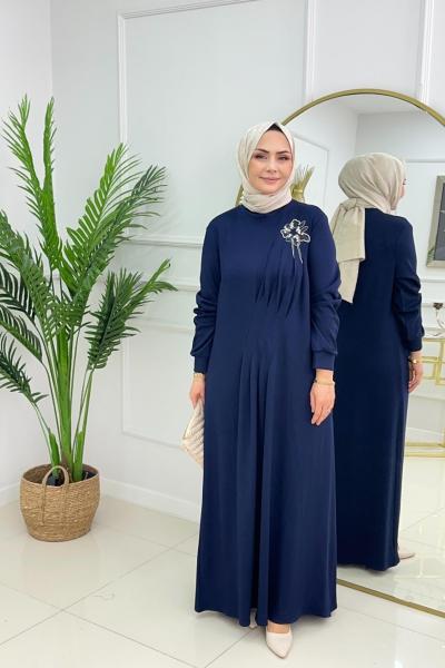 NİHAL ELBİSE - LACİVERT