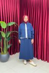 HİRA ETEKLİ TAKIM - LACİVERT