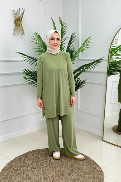 Almina Takım Mint Yeşili