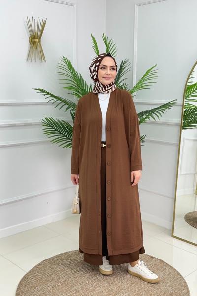 Viola Hırka Kahverengi