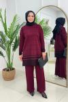 BİNNUR TRİKO TAKIM - BORDO  Bordo
