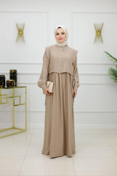 DİCLE ELBİSE - VİZON Vizon