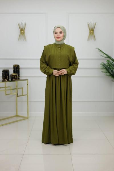 DİCLE ELBİSE - YAĞ YEŞİLİ Yağ Yeşili