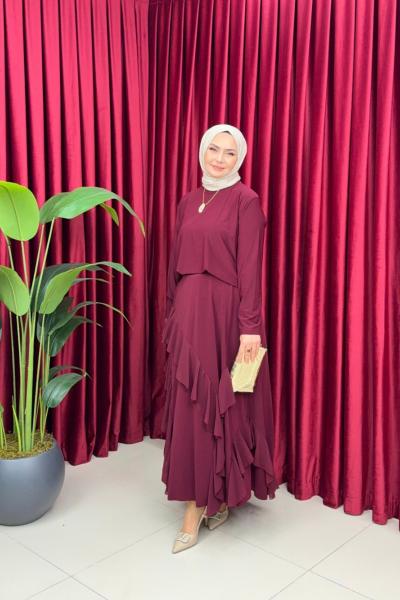 ESMA ETEKLİ TAKIM - BORDO Bordo