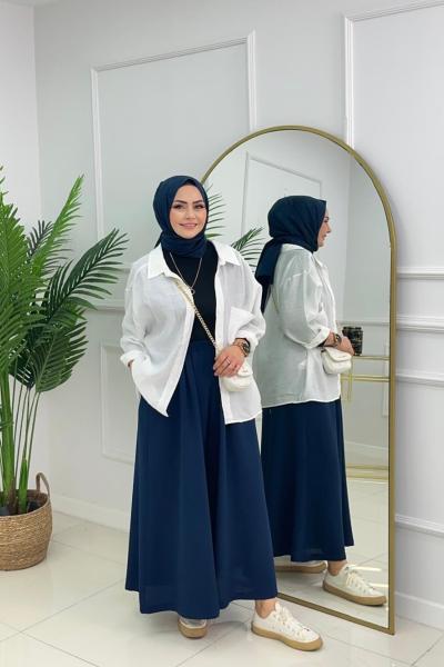 ETEK PANTOLON - LACİVERT Lacivert