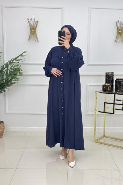 GÜLNAZ ELBİSE-LACİVERT Lacivert