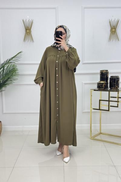 GÜLNAZ ELBİSE-YAĞ YEŞİLİ Yağ Yeşili