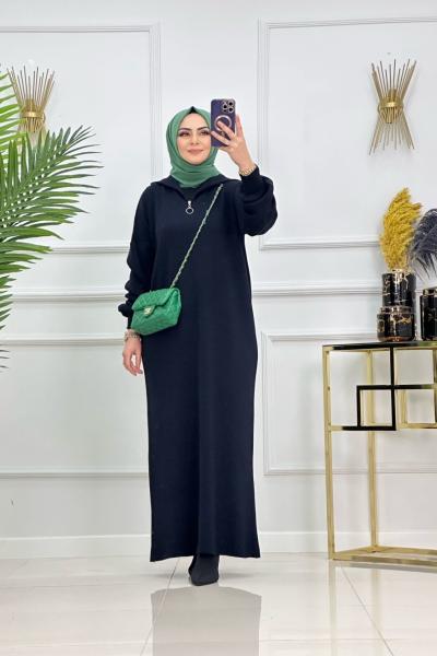 LARA TRİKO ELBİSE-LACİVERT Lacivert