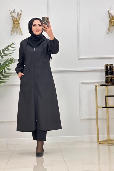 LENA YAĞMURLUK-SİYAH Siyah