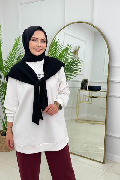 LİYA PARÇALI OMUZ ATKI - SİYAH Siyah