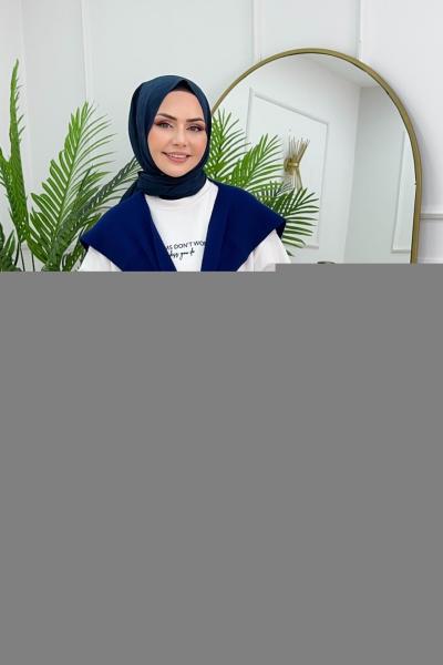 LİYA PARÇALI OMUZ ATKI - LACİVERT  Lacivert