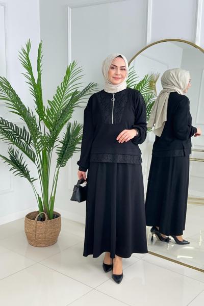 NAZAN ETEKLİ TAKIM - SİYAH Siyah