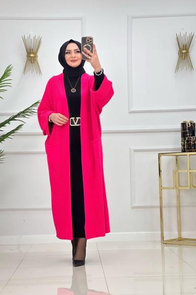 NİLAY TRİKO HIRKA-FUŞYA Fuşya