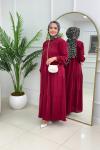 SEVİM ELBİSE - BORDO Bordo