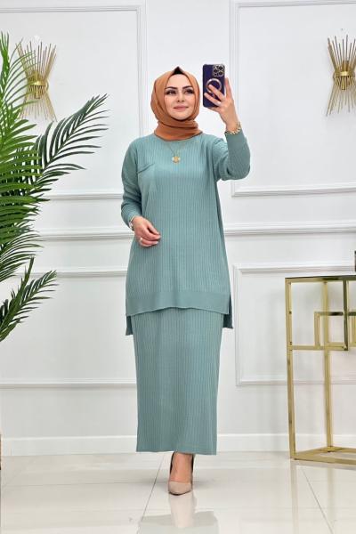 SİMAY ETEKLİ TAKIM-MİNT YEŞİLİ Mint Yeşili