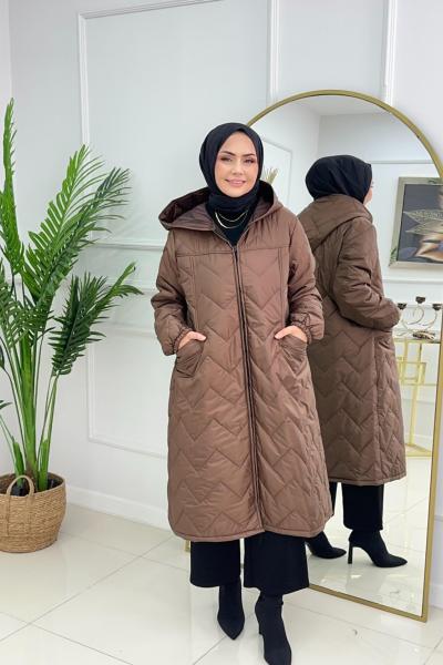 STAR KAPİTONE MONT - KAHVERENGİ  Sütlü Kahve