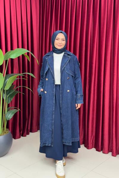 VEGA DENİM TRENÇ - LACİVERT  Lacivert
