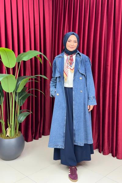 VEGA DENİM TRENÇ - MAVİ Mavi