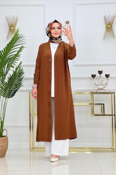 Viola Hırka Kahverengi