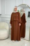 YASEMEN ELBİSE - KAHVERENGİ  Kahverengi